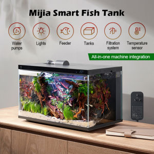 Xiaomi Smart Fish Tank Aquarium Small Desktop Fish Tank Light Goldfish Remote Feeding Aquarium Ecological LED light Fish Tank 6-Months Wash-Free