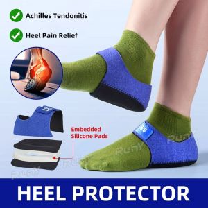 Gel Heel Protectors Silicone Heel Cushion Cups Breathable Heel Pain Relief Foot Sleeve for Heel Pain