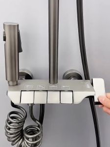 Shower Set 4 In 1 Sus 304 Shower Faucet Set Hot Cold Piano Button Shower Set