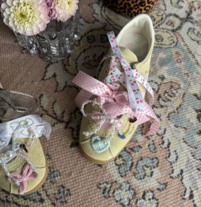 Cute Plaid Patterned Girls Samba Shoe Laces Fashionable Versatile Shoe Ropes DIY Hollow out Lace Ribbon Shoe Accessories