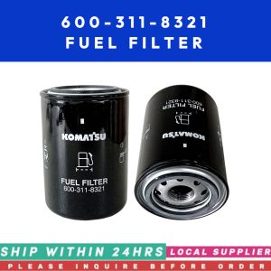 FUEL FILTER 600-311-8321 [1-14] CROSS-REFERENCE 6003118292 6003118293 FLEETGUARD FF5578 DONALDSON P550105 BALDWIN BF957 HITACHI 4448736 4656586 [LOCAL STOCK. READY TO SHIP WITHIN 24HRS.] FOR KOMATSU 6D108E 6D114E 6D125E 6D170E