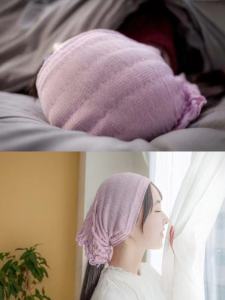 Silk Hair Cap for Postpartum Women Windproof Sleep Hat Gray Hair Covering Headband Hair Care Instrument Chinese Brand