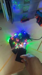 Hari Raya Lights 100LED Fairy Lights 10M Black Wire Lights Outdoor Waterproof 8Mode LED Light Strip Hari Raya Decoration