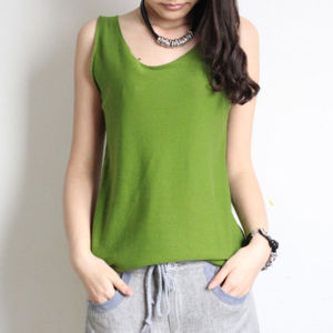 Summer Cotton Vest Womens Casual Thin Style Pure Cotton Thread All-Match Wide Band Simple Base Layer Outdoor Wear