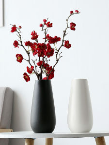 Minimalist Modern Ceramic Vase Home Living Room Creative Table Decoration Fresh Dried Floral Hydroponic White Flower Ware