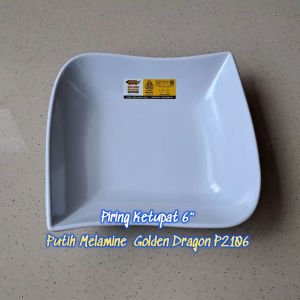 Piring Ketupat 6" Melamine - Golden Dragon P2106