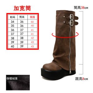 Womens Long Boots Thick Bottom High Tube Knight Boots Heightening Pants Tube Boot 2025 New Large Tube High Tube Boot Large Size Women Boot