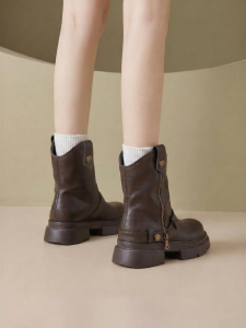 Agsdon | Thick Soled Mid-calf Martin Boots Mela Style