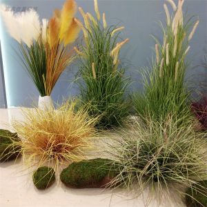 Artificial Grass Papyrus Grass Single Grass Shop Decorative Landscaping Accessories Green Plant Grass Grass Pile