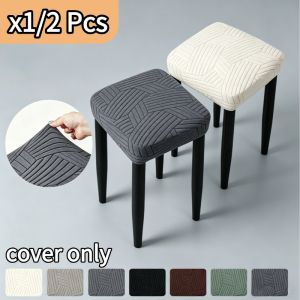 1/2pcs Nordic Square Stool Covers Soft Jacquard Bar Stool Slipcover Counter Saddle Seat Cover for Living Room Coffee Restaurant