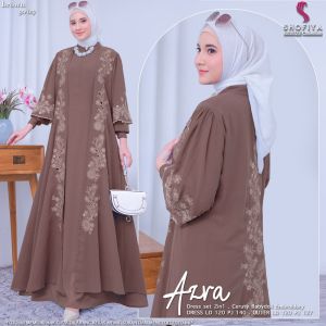 SB DRESS BORDIR BEST SELLER GAMIS DRESS AURORA JUMBO Bigsize Gamis Busui  Longdress Maxi POLO LINEN BORDIR Premium by SHOFIYA