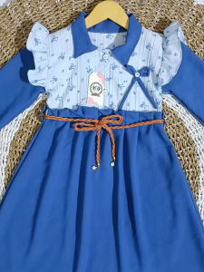 Gamis Muslim Model Terbaru Free Sabuk | Dress Muslim Anak Perempuan 1-9 Tahun