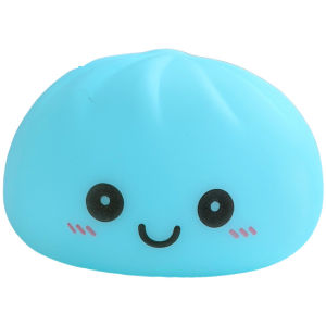 Bandai | 2027 LED Bun Squishy Cute Glowing Stress Ball Light-up Bubble Spitting Bun Realistic Steamed Bun Night Light Aesthetic Desk
