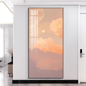 Modern Minimalist Abstract Entrance Decorative Painting Vertical Corridor Landscape Artwork New Chinese Style Living Room Wall Art