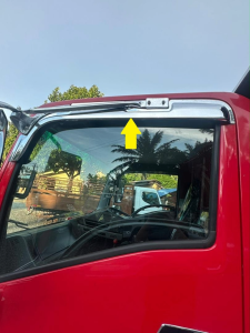 Isuzu NLR Pro NPR Pro NPR150 NPR 155 NPR 81 Chrome Door Visor Krome Set (LH & RH)
