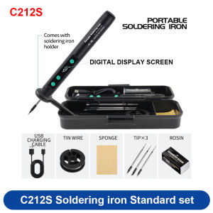 ANSIKI C212S Wireless Soldering Iron Portable 180-450 °C adjustable temperature built-in battery with 3Tip Soldering Tool kit