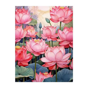 Jigsaw Puzzle 500/1000/1200/2000PCS Lotus Flower Floral Artwork Stress Relief Puzzle Wall Art Decor Gift