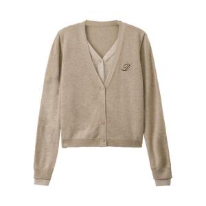 Áo Cardigan Len Thiết Kế Hai Lớp cho Nữ