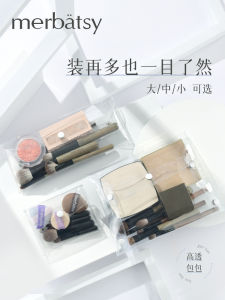 Portable Dày Dặn Túi Đựng Cọ Trang Điểm Du Lịch Mở Đôi Nữ Lớn Vừa Nhỏ Xuyên Thấu Túi Đựng Mỹ Phẩm Cao Cấp