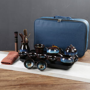 Shagold Glaze Yobian Jianzhan Travel Gongfu Tea Set