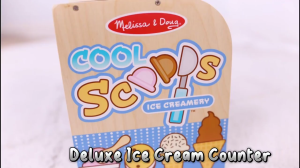 Melissa & Doug Cool Scoops Ice Creamery ของเล่นไอติม เล่น 2 ด้าน เล่นขายของ & ลูกค้า ทำจากไม้คุณภาพดี แบรนด์จากป.อเมริกา