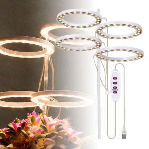 LED Angel Ring Grow Light DC5V USB Phytolamp For Plants Led Full Spectrum Lamp For Indoor Plant Seedlings Home Flower Succulet