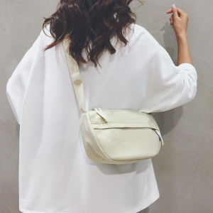 Casual Canvas Bag Womens Commuter Versatile Small Square Phone Bag Student Sports Crossbody Bag Korean Style Nylon Material