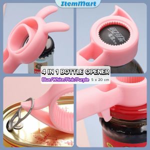 Creative Multifunction 4 in 1 Bottle Opener Can Opener household Beer Beverage Juice Cap Opener Cute Rabbit Ears