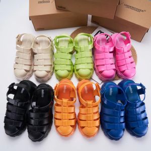 Womens Shoes Melissa Heeled Sandals Block Heel Platform Bottom Toe Woven Sandals High Heels Jelly Sandals Women