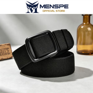 MENSPE Sports Belt Outdoor Nylon Belt Adjustable Belt Rotating Buckle Nylon Waistband Double-Sided Black Belt Youth Sports Canvas Pant Belt Simple Nice Waistband