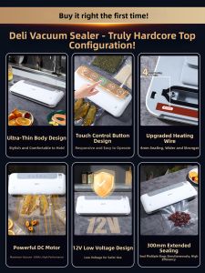 deli | Automatic Vacuum Sealing Machine for Home and Commercial Small