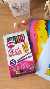 Master Art มาสเตอร์อาร์ต สีไม้ ดินสอสีไม้ สีลบได้ 12 สี รุ่น Pinxx