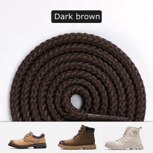 1 Pair Round Shoe Laces For Martin Shoes Sneakers Shoelaces Solid Boots Shoelace Solid Weaving Wear-resistant Shoestring