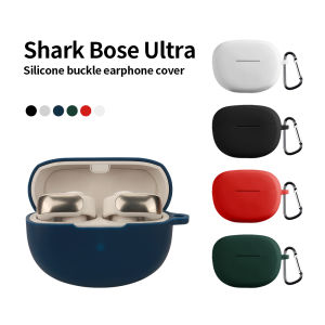 Silicone Case for Bose Ultra Buckle Wireless Earphone Cases Shark BoseUltra Shockproof Covers with Hook Headphone Accessories