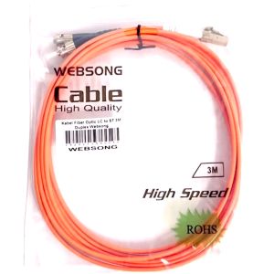 Kabel Fiber Optic Patch Cord LC to ST Multimode Duplex 1.5M 3M 5M 10M 15M 20M WEBSONG