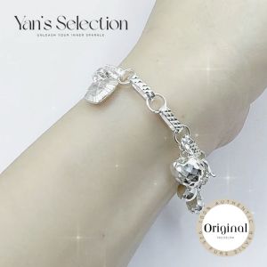 YANS Olivia Original 925 Silver Heart Dangle  Bracelet