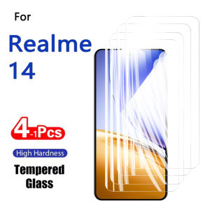 1-4PCS Front Screen Protector For Realme 14 6.67" Tempered Glass Crystal 9H High Aluminum Anti Scratch Case Friendly Fingerprint