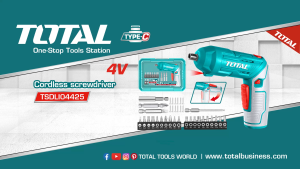 TOTAL ไขควงแบตเตอรี่ ไขควงไร้สาย 4V 4Nm รุ่น TSDLI0442 TSDLI04425 | ไฟ LED ทำงานในตัว