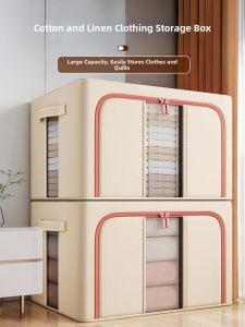 Folding Storage Organizer Cotton-Linen Large Capacity