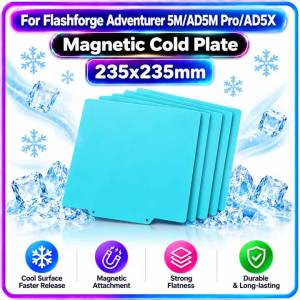 Cold Plate for Flashforge AD5X/AD5M/5M PRO 235x235mm Magnetic Build Plate Printing Bed Spring Steel Sheet PLA 3D Printer Parts
