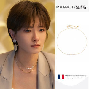 Roses Story Natural Pearl Necklace 925 Silver Womens Fashion Jewelry Freshly Released French Romantic Style Box Chain