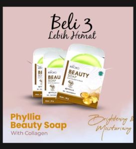 50gram BELI 2 GRATIS 1 kiyoko beauty soap by phllia memutihkan & menyehatkan kuli