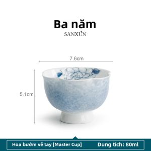 Cốc Trà Hoa Mạ Cát Thủ Công Bằng Gốm Sứ Trung Quốc Cốc Trà Đơn Cốc Trà Dùng Tại Nhà Thiết Bị Trà Chủ Sở Hữu Cốc Trà Thưởng Trà