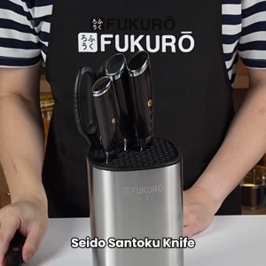 Fukuro Seido Santoku Knife / Stainless Steel Knife / Kitchen Utensils / Pisau Dapur