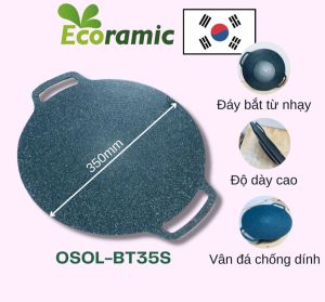 [ Chính Hãng ] Chảo đá nướng Ecoramic size 33cm và 36cm Đáy Từ
