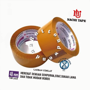 (1pcs ) LAKBAN ISOLASI BENING LAKBAN NACHI ASLI ORI 48mm 2 inch 100Yard