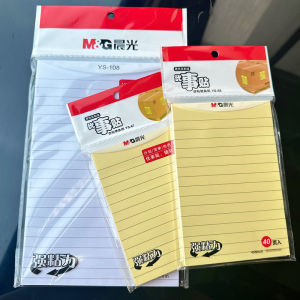 Morning Light Large Size Sticky Notes Horizontal Line Self Adhesive Business Supplies Colored Removable Paper Clips