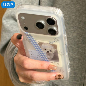 UGP | Slim Matte Blue Check & Dog Pattern Phone Case
