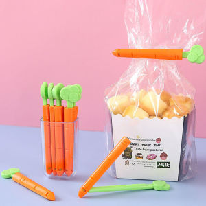 5Pcs Carrot Shape Food Snack Sealing Clip Food Storage Clips Moisture-Proof Clamp Fresh Keeping Bag Clips Kitchen Accessories