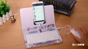 Mini General Wired tablet phone Keyboard Holster Case Cover for tablet Mobile Phone include Keyboard